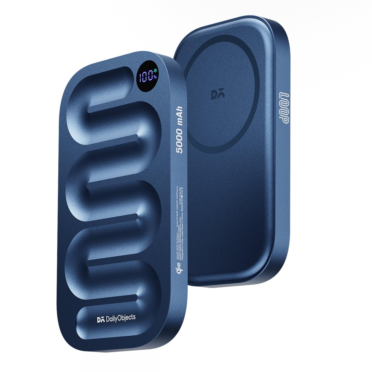 Loop Qi2-Certified 5000 mAh MagSafe-Compatible Wireless Power Bank - Blue