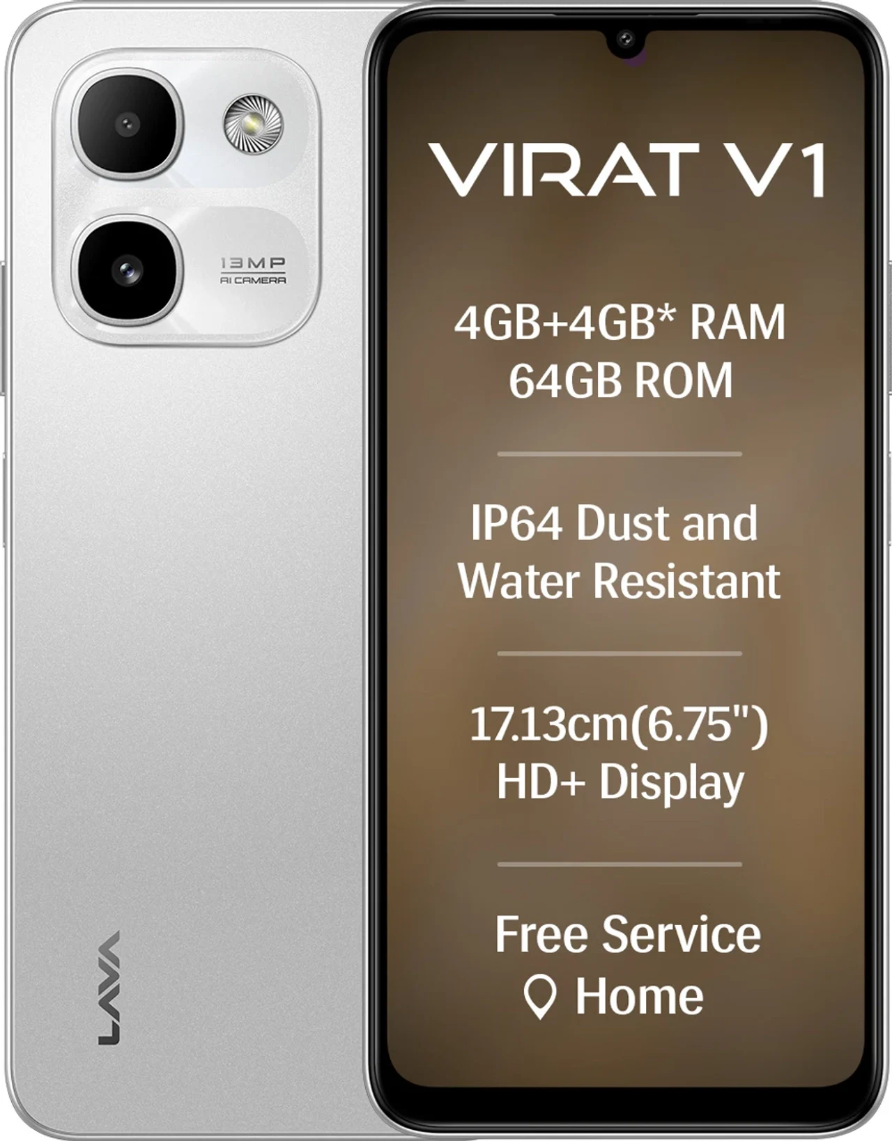 LAVA Virat V1 4GB/64GB Himalayan Silver