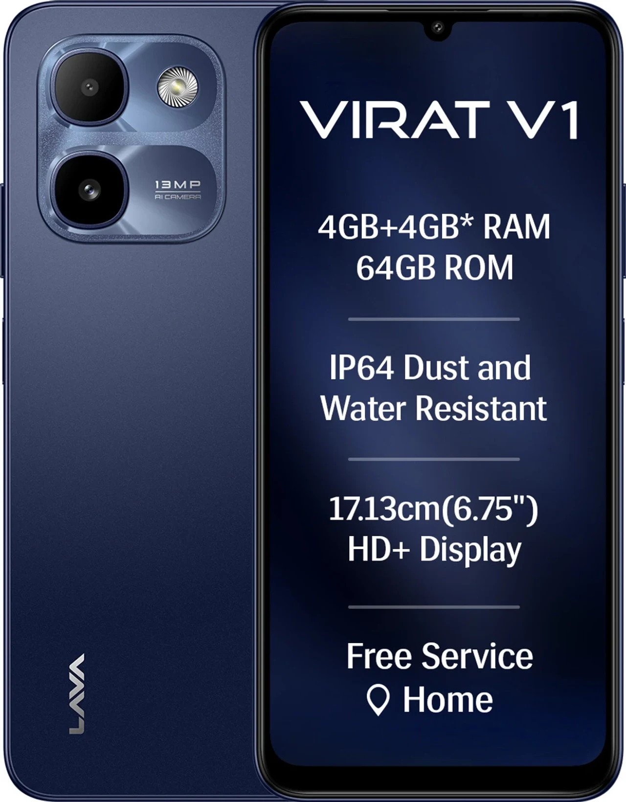 LAVA Virat V1 4GB/64GB Nilgiri Blue