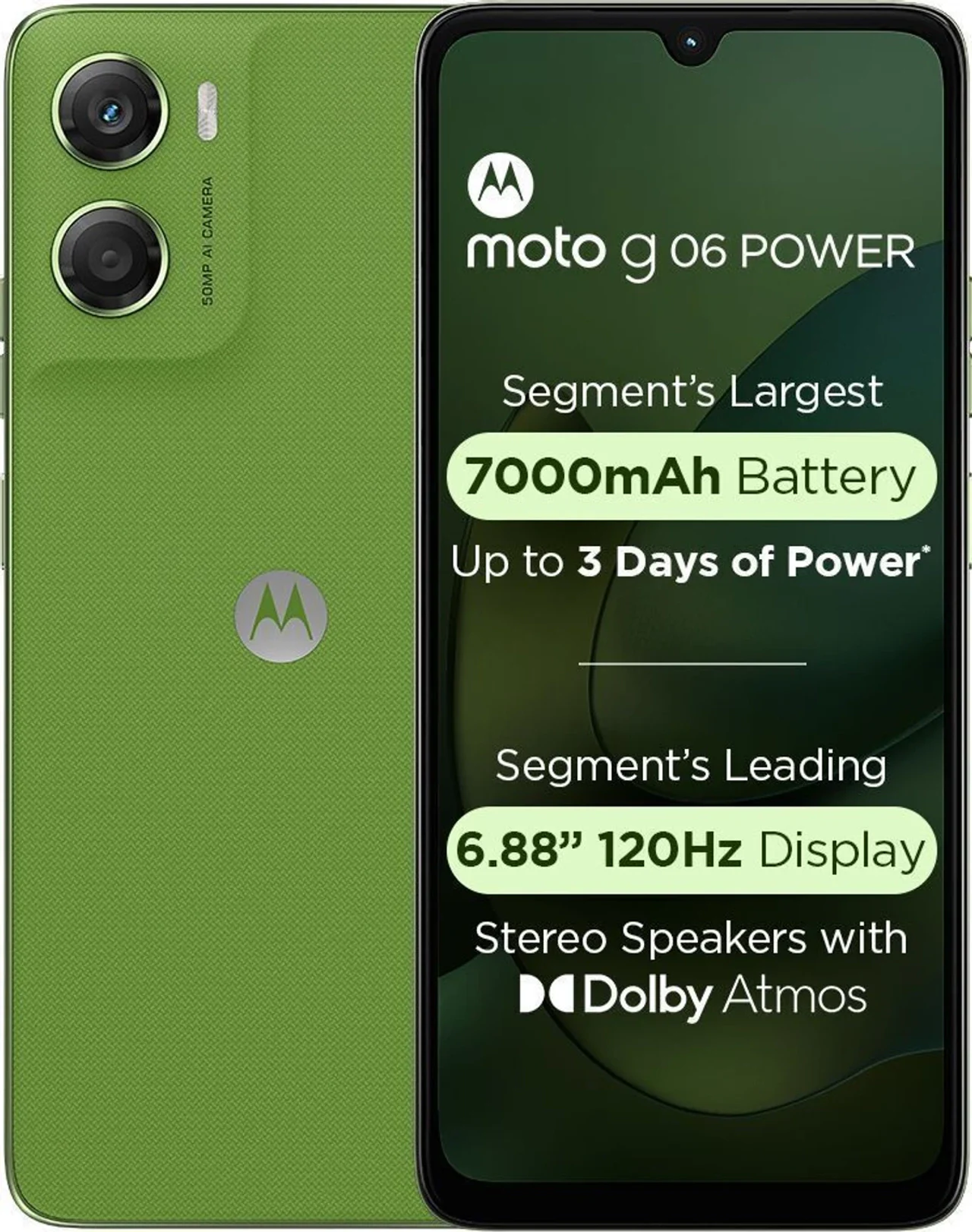 Motorola G06 Power (Pantone Tendril, 4 GB RAM, 64 GB)