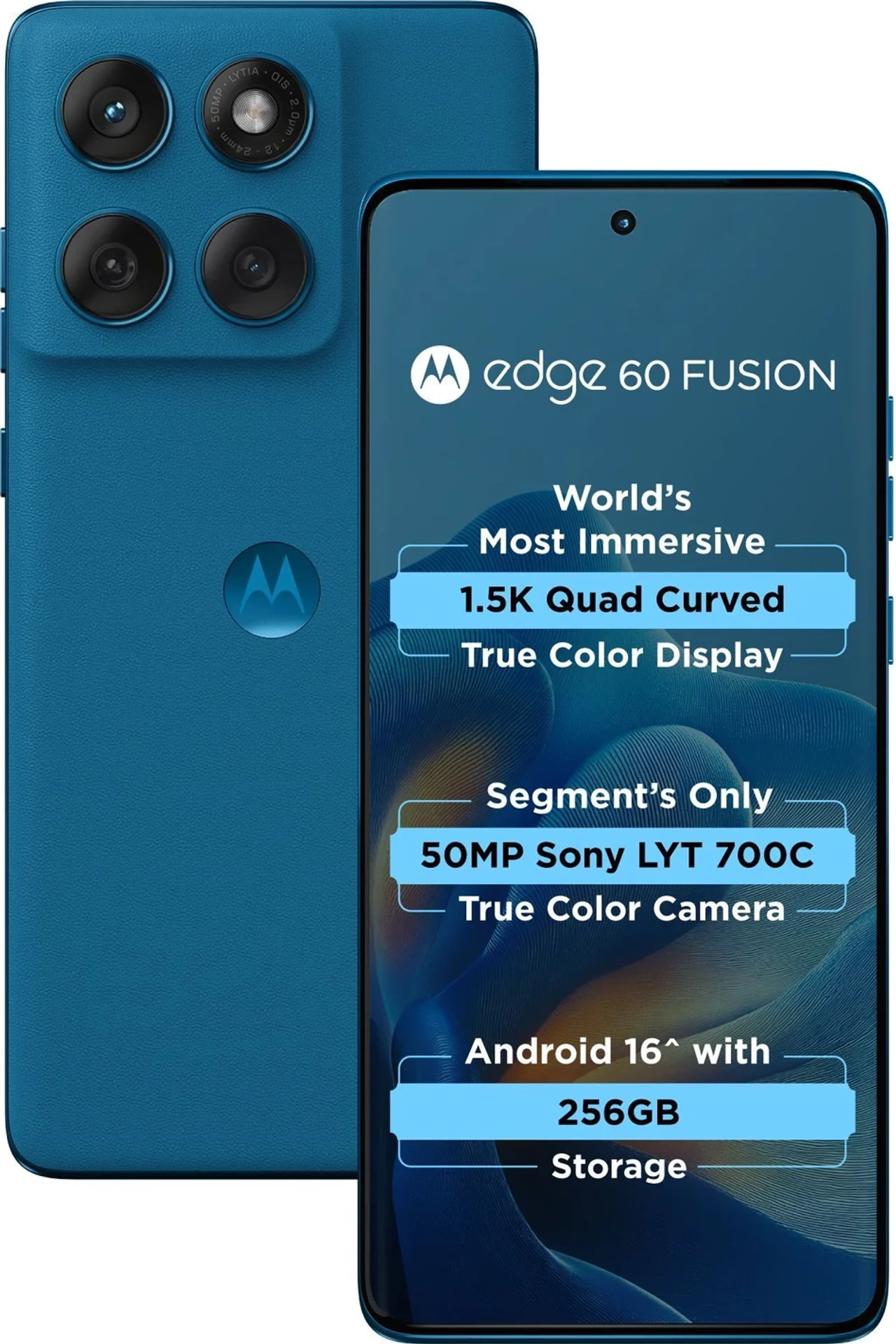 Motorola Edge 60 Fusion 5G (Pantone Mykonos Blue, 12 GB RAM, 256 GB)