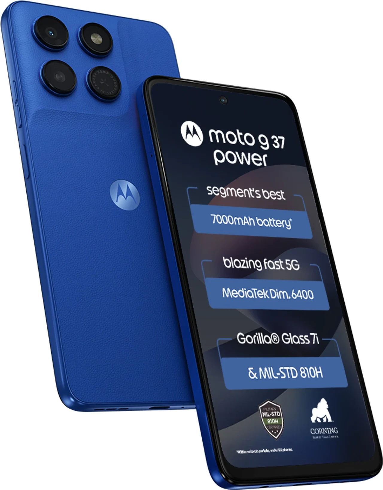 Motorola G37 Power (Pantone Nautical Blue, 4 GB RAM, 128 GB)