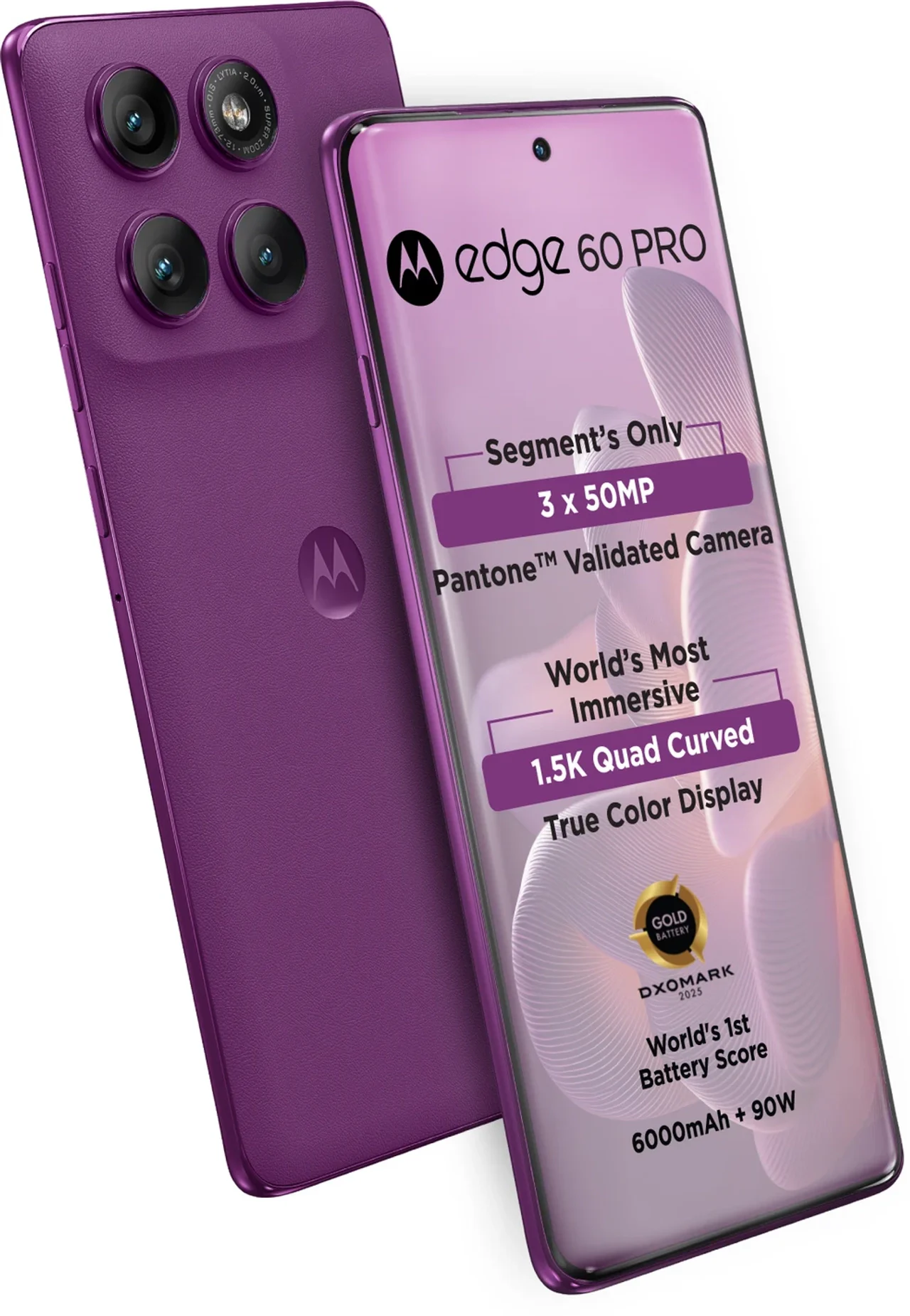 Motorola Edge 60 Pro (Pantone Sparkling Grape, 12 GB RAM, 256 GB)