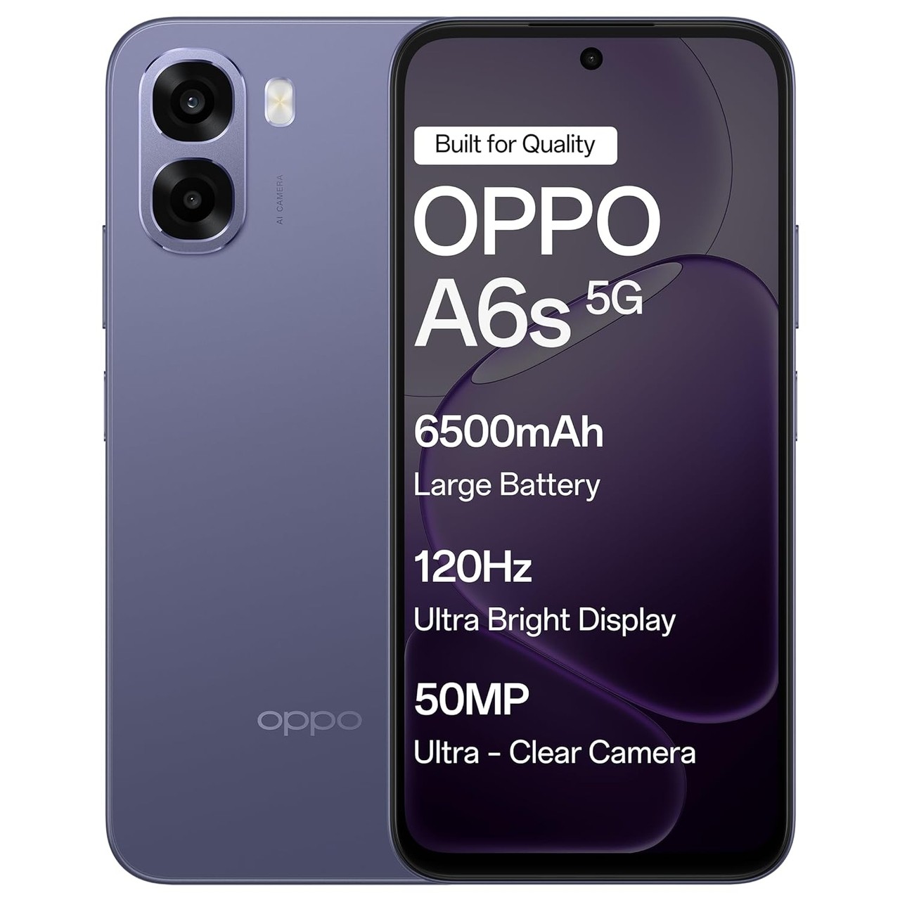 Oppo A6s 5G (Plum Purple, 4GB RAM,128GB Storage)