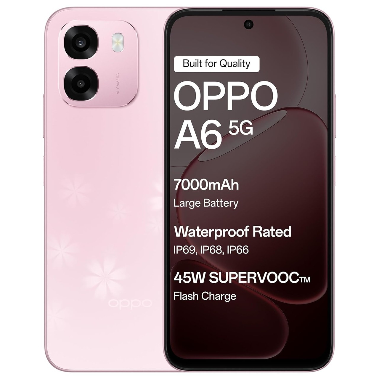 Oppo A6 5G (Sakura Pink, 6GB RAM,128GB Storage)