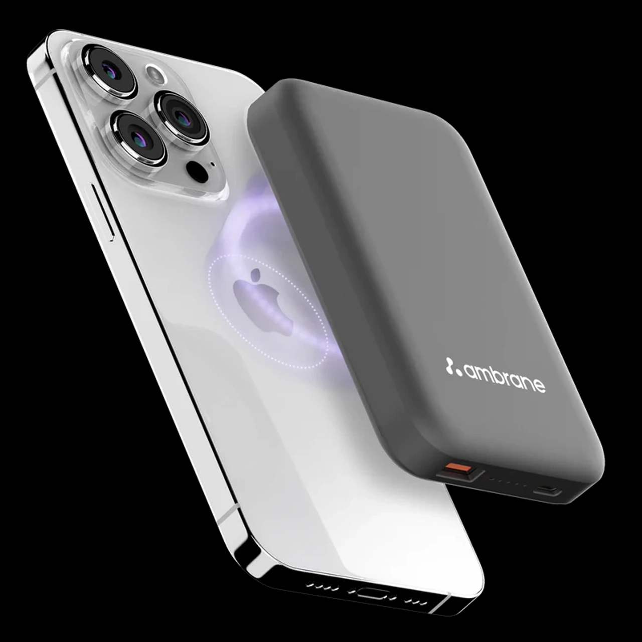 Ambrane Aerosync PB12 10000 mAh, 15W Wireless Charging,Mag-Safe Wireless Powerbank