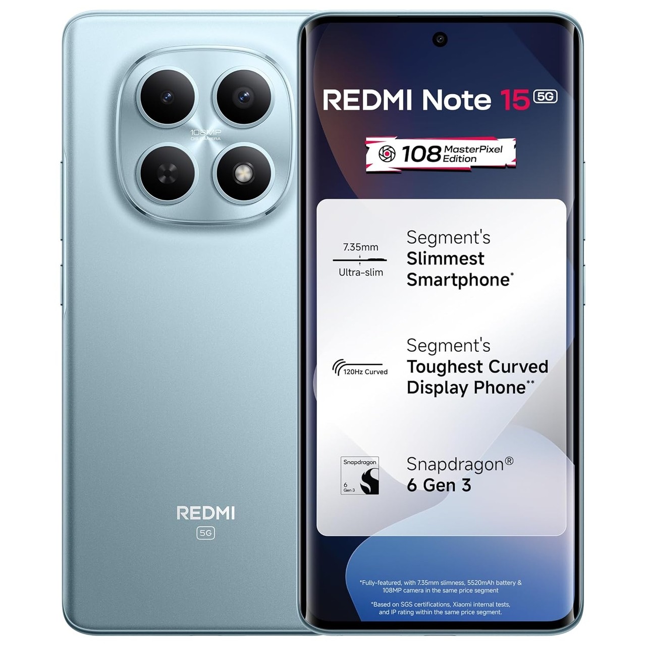 Redmi Note 15 5G Glacier Blue 8GB + 128GB