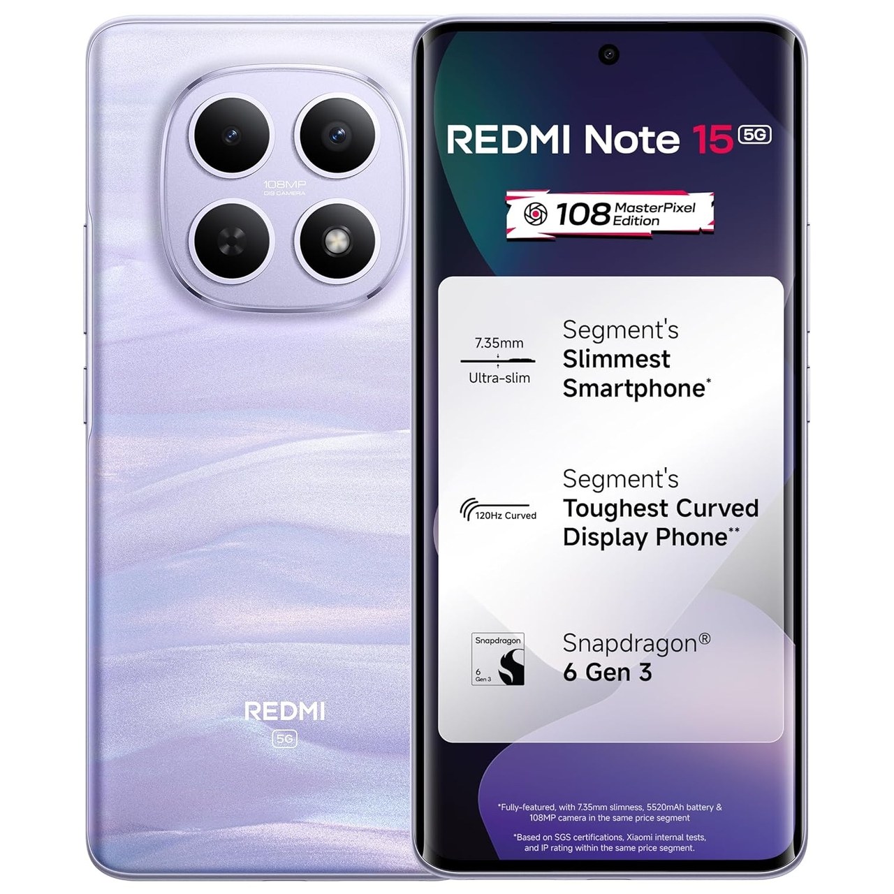 Redmi Note 15 5G Mist Purple 8GB + 256GB