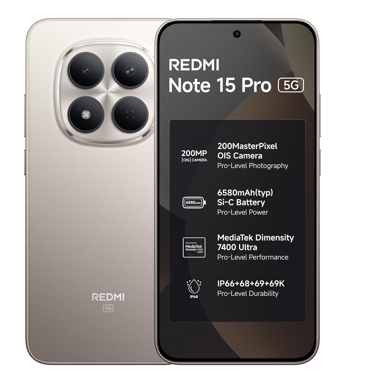 Redmi Note 15 Pro 5G (Silver Ash, 8GB+128GB)