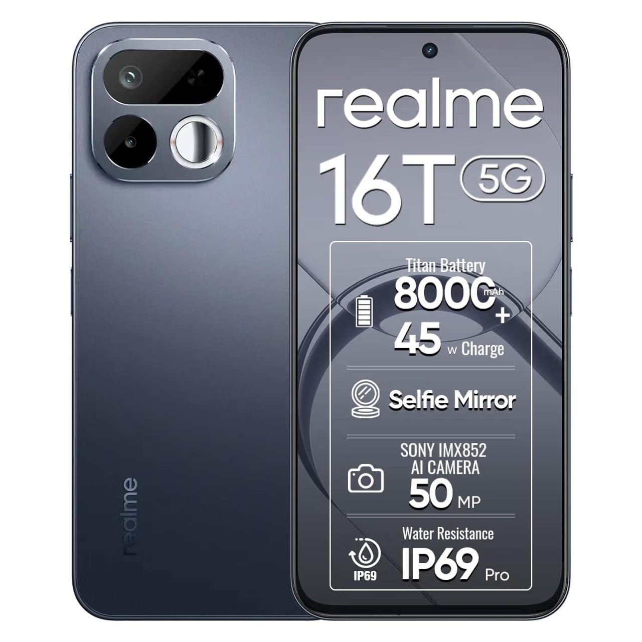Realme 16T 5G 8GB/128GB Starlight Black