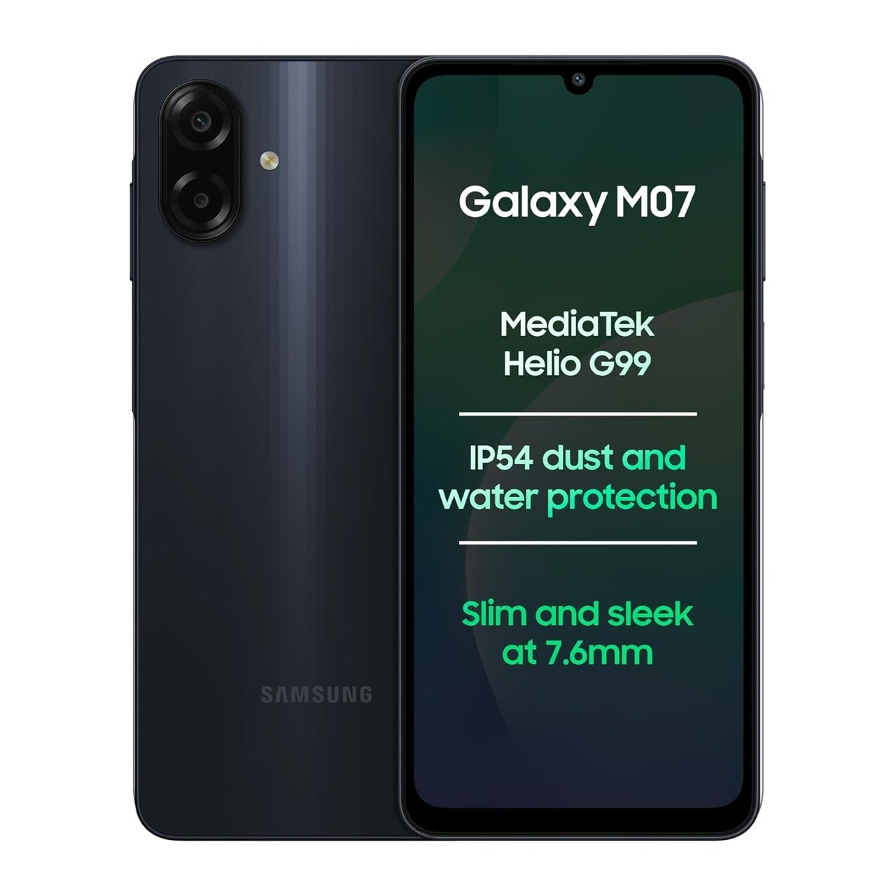 Samsung Galaxy M07 4G 4GB 64GB MediaTek Helio G99 50MP 5000mAh 25W 6.7in 90Hz IP54 Black
