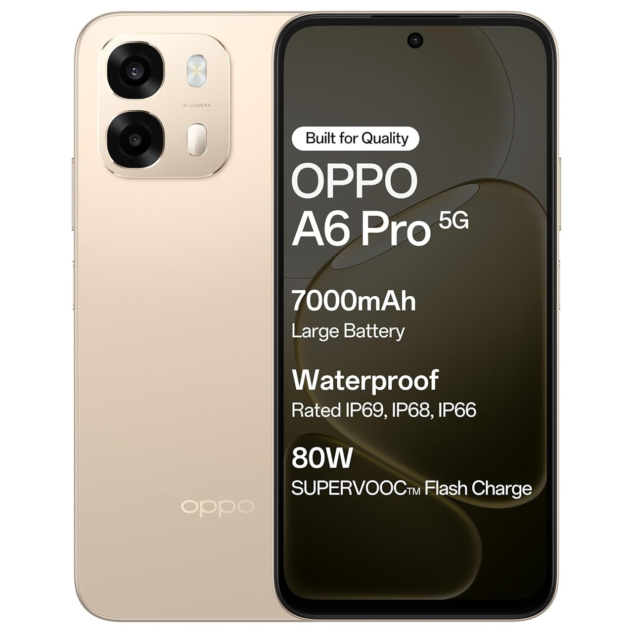 Oppo A6 Pro 5G (Gold, 8 GB RAM, 128 GB Storage)