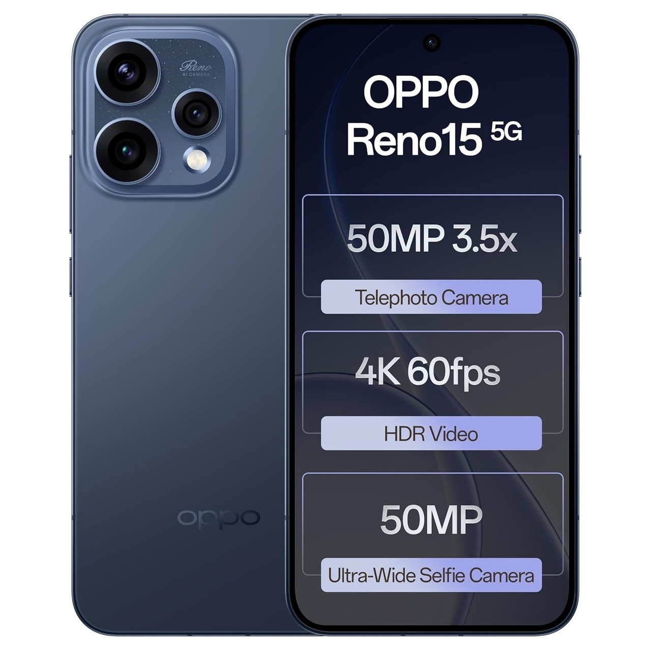 Oppo Reno15 5G (Twilight Blue, 12 GB RAM, 512 GB Storage)