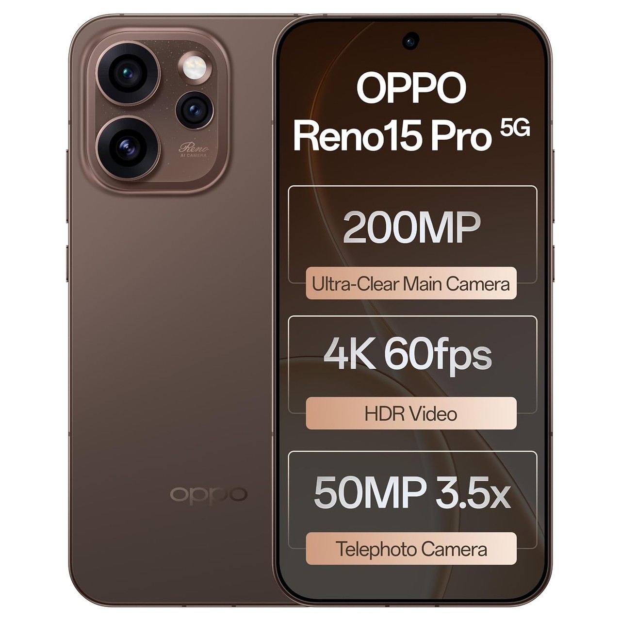 Oppo Reno15Pro 5G (Cocoa Brown, 12 GB RAM, 512 GB Storage)