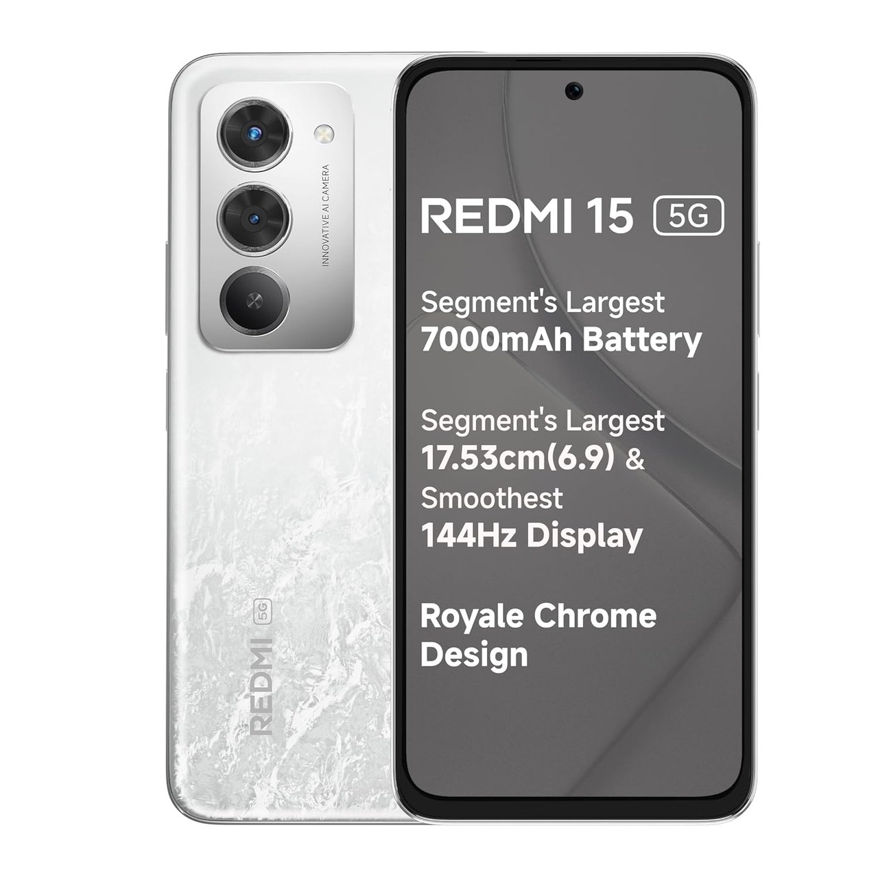 Redmi 15 5G (8 GB RAM) (128 GB, Frosted White)