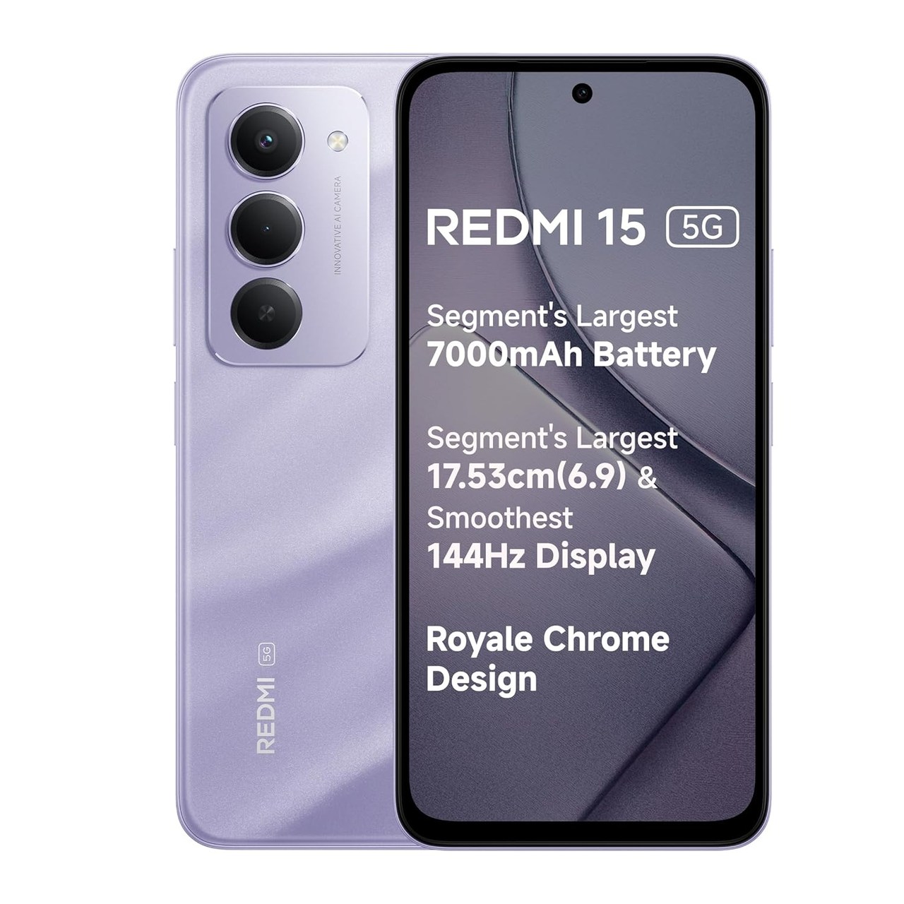 Redmi 15 5G (8 GB RAM) (128 GB, Sandy Purple)