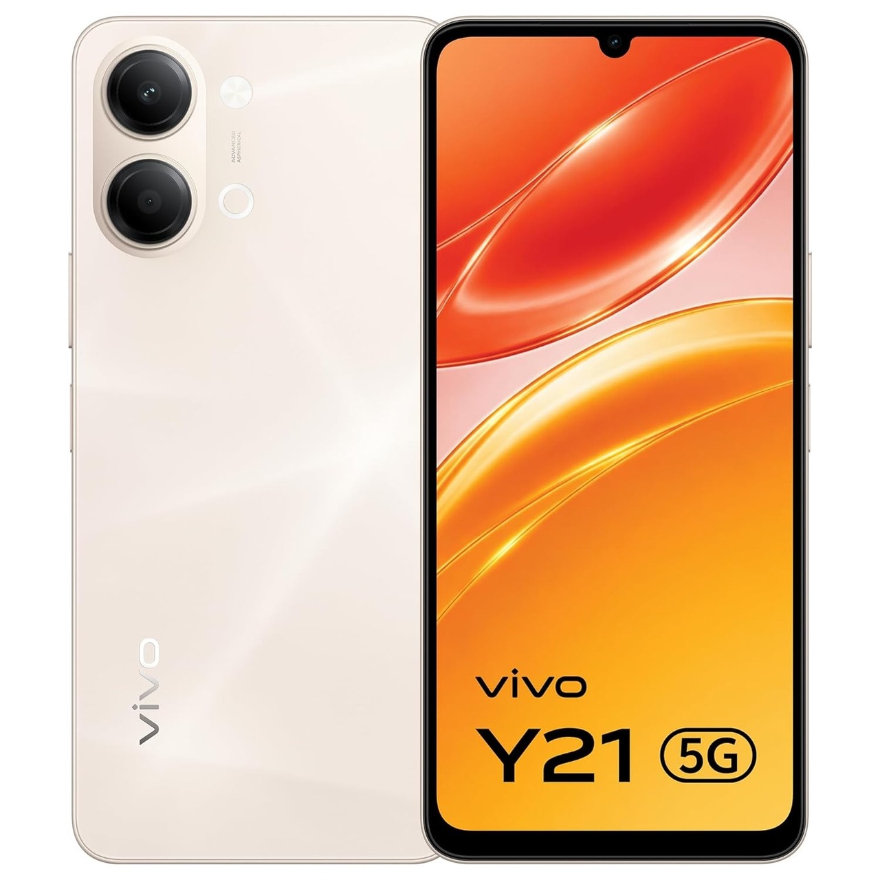 Vivo Y21 5G (6 GB RAM) (128 GB, Champagne Gold)
