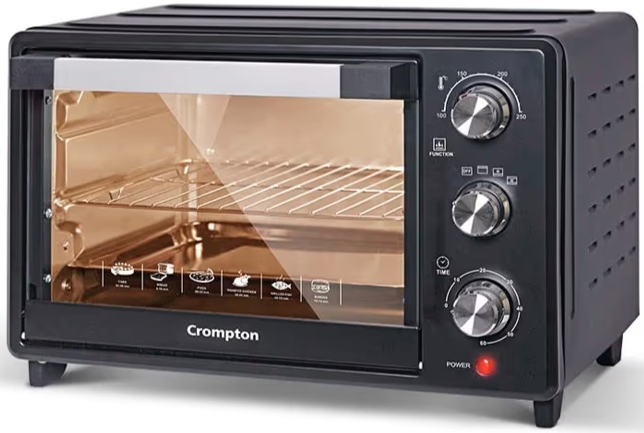 Crompton Baker's Delight 25 Ltr Oven Toaster Grill (OTG) with convection, with Even Heat Distribution