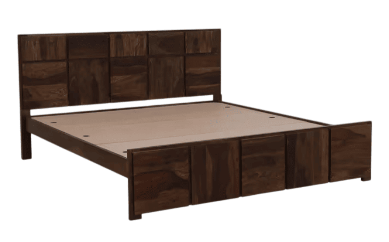 Hidenchic Plazo Sheesham Wood King Size Bed In Provincial Teak Finish