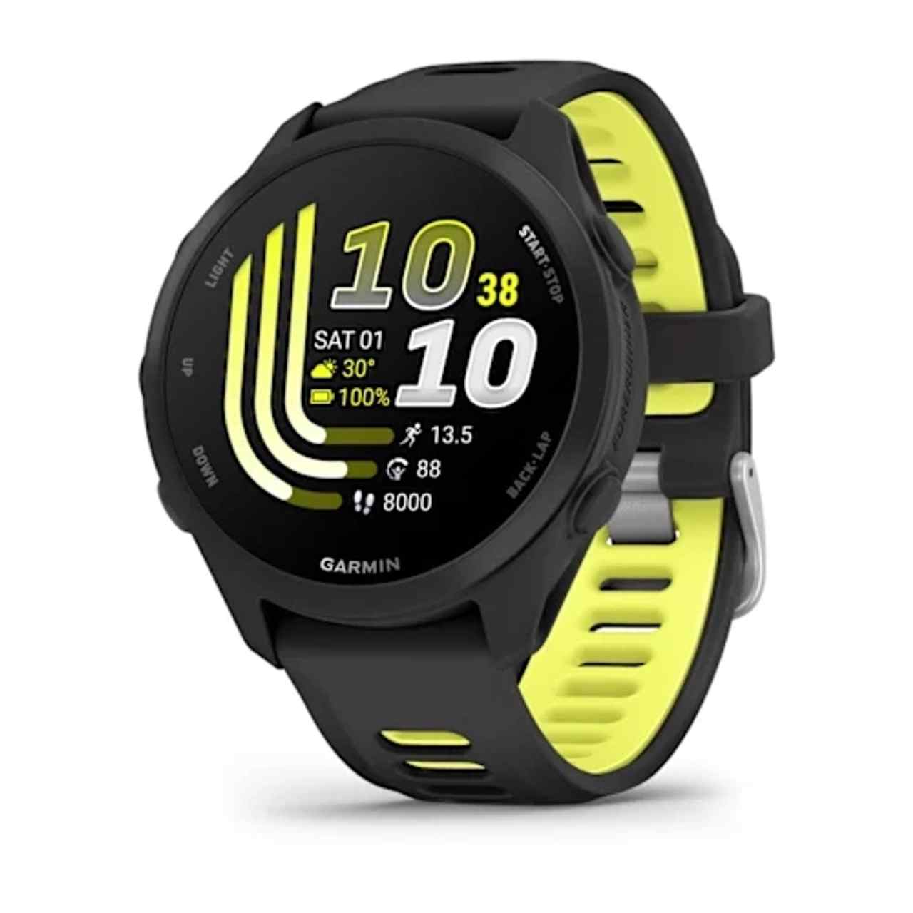 Forerunner 170 Music, GPS Running Smartwatch - Black with Black/Amp Yellow Band