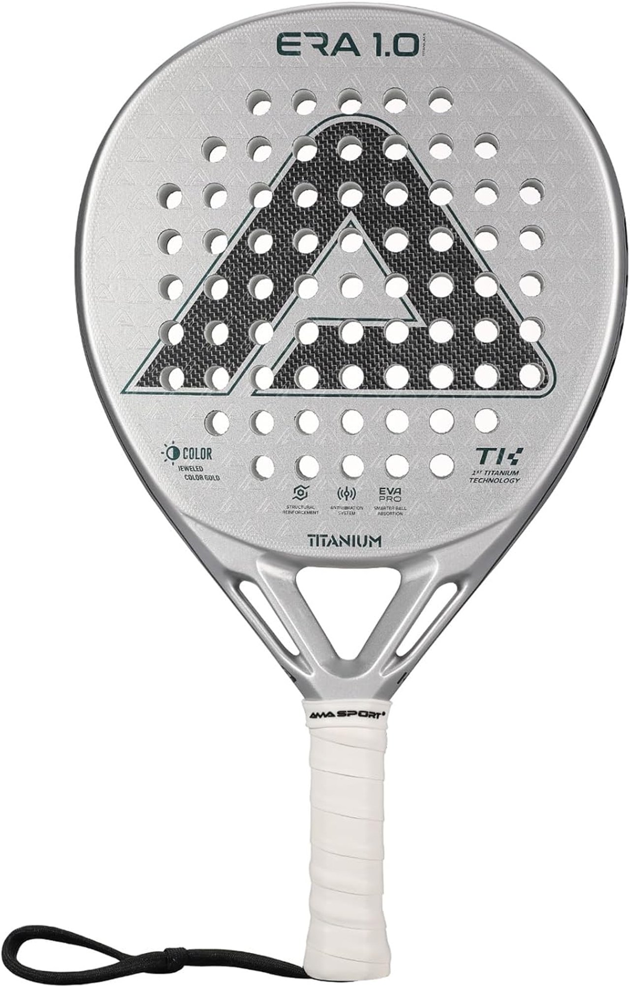 Ama Sport ERA 1.0 Padel Racket - Titanium Silver