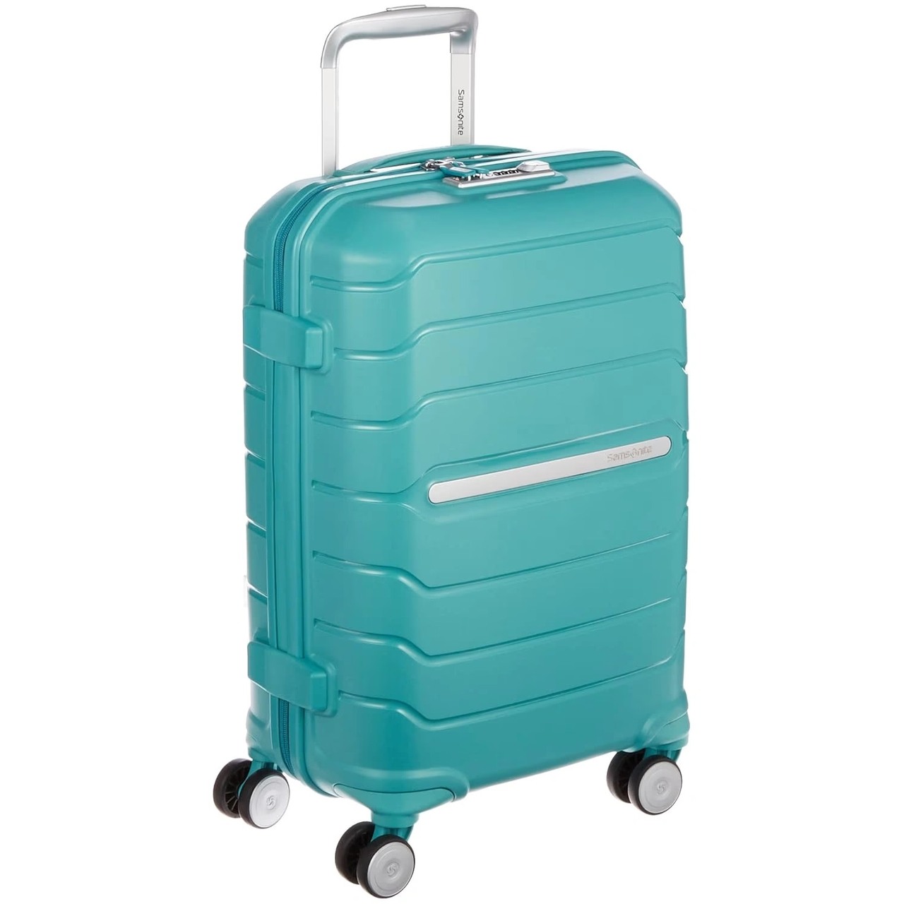 Samsonite Octolite Hardsided Cabin Luggage 55cm Aqua Blue Trolley Bag