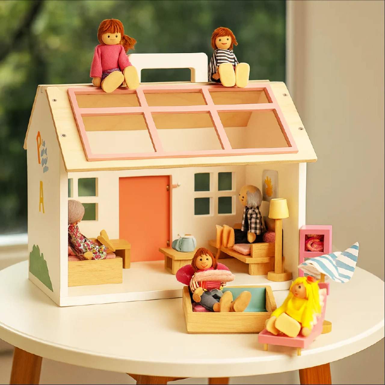 Lillbud Pool Side Villa - Doll House Pretend Play Set