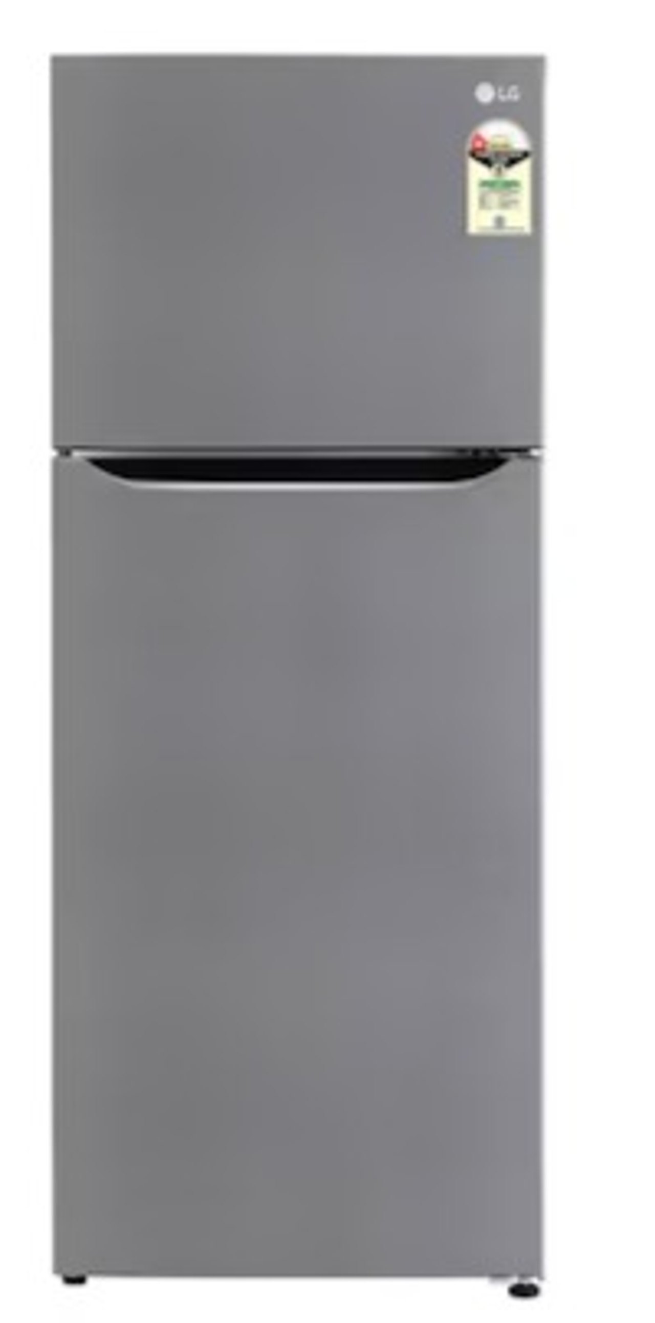 LG 446L Double Door Refrigerator 1 Star, Shiny Steel Finish - GL-T502CPZR