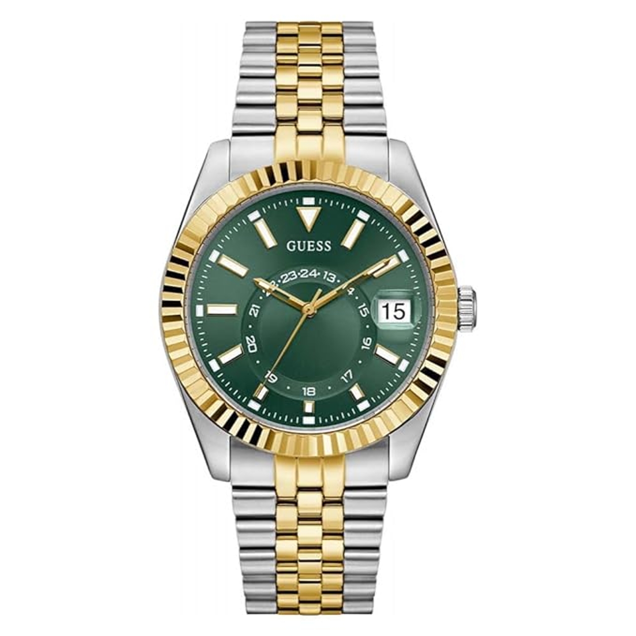 Guess Green Round Dial Analog Men's Watch - GW0977G4
