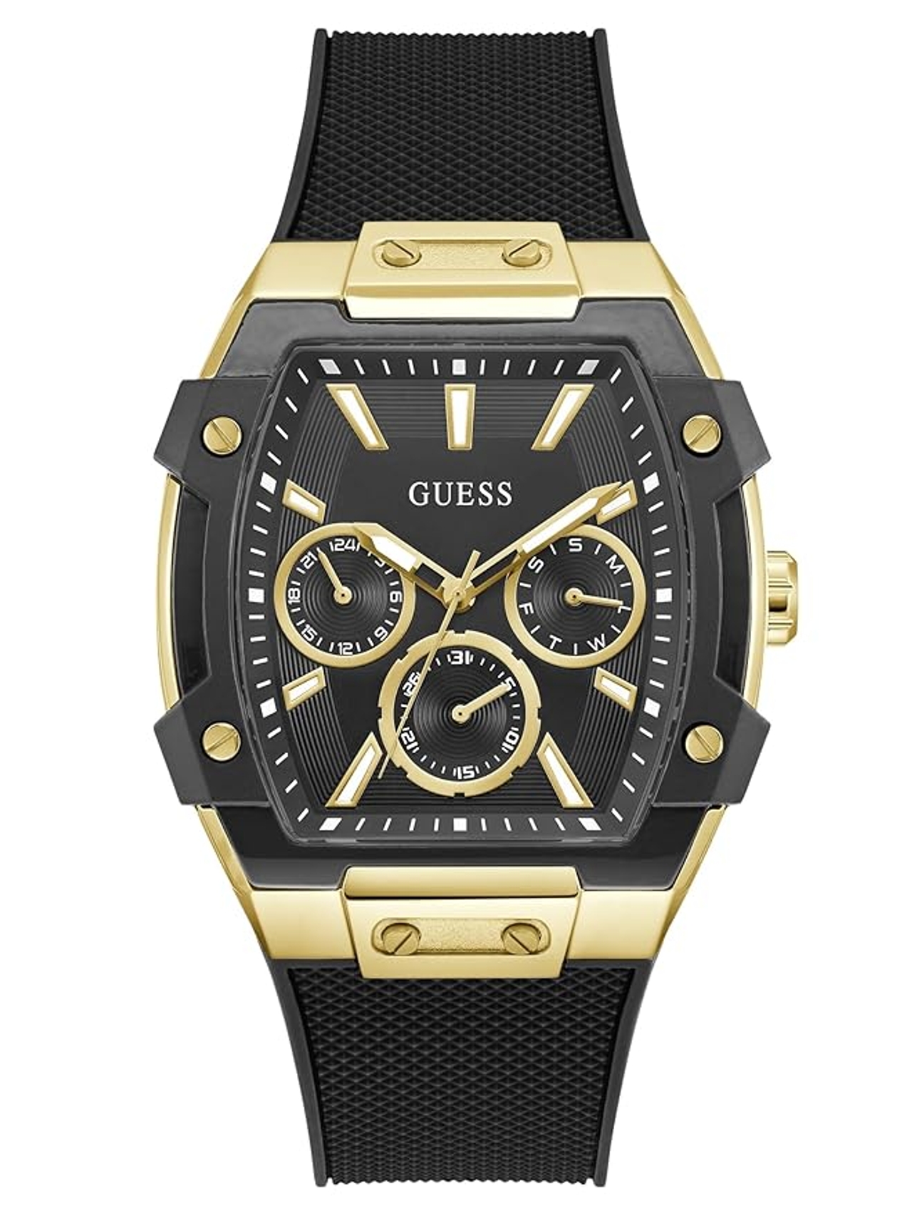 Guess Black Rectangle Dial Analog Men's Watch - GW0956G2