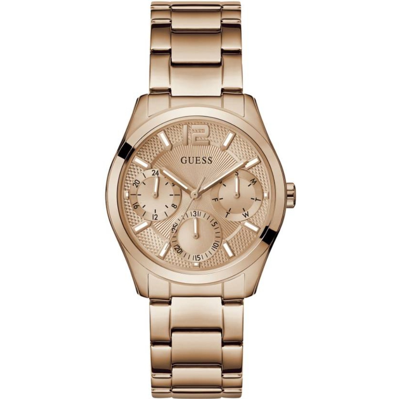 Guess Zoe Rose Gold Round Dial Analog Watch for Women (GW0760L3)