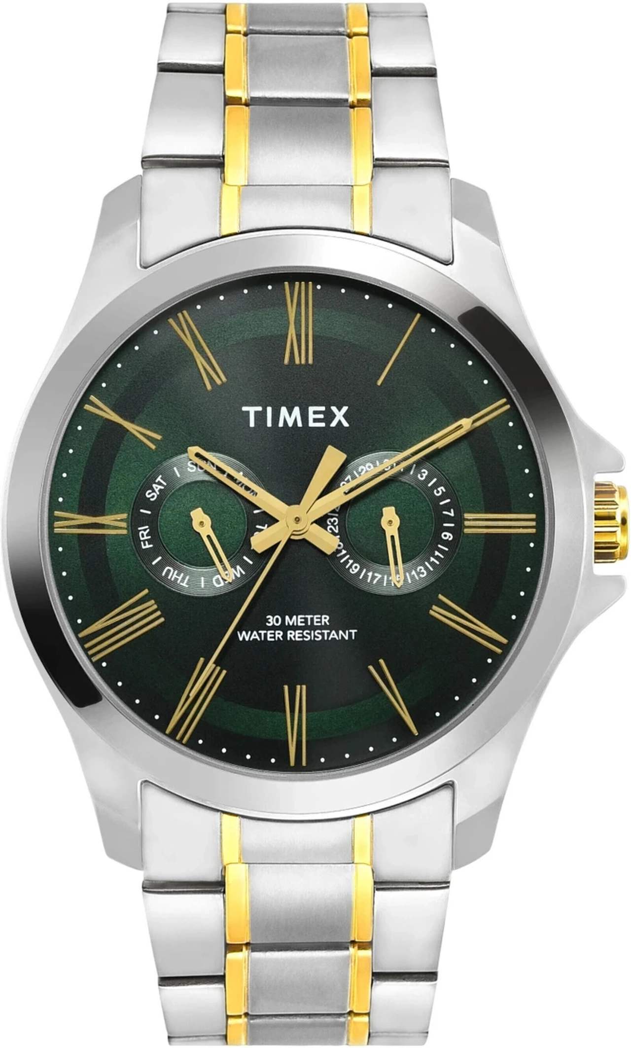 Timex Trendline Round 42mm Green Dial Analog Watch For Men - TW000X130