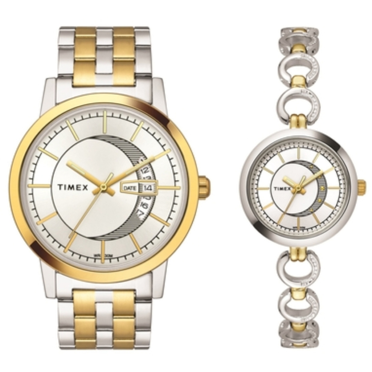 Timex Couple Watch, Silver (TW0ZRPR05)