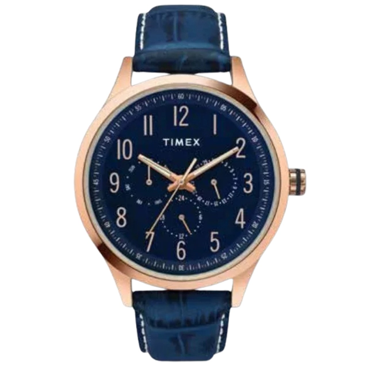 Timex (MOQ-50) Men's Leather Blue Watch (TW00ZR367)