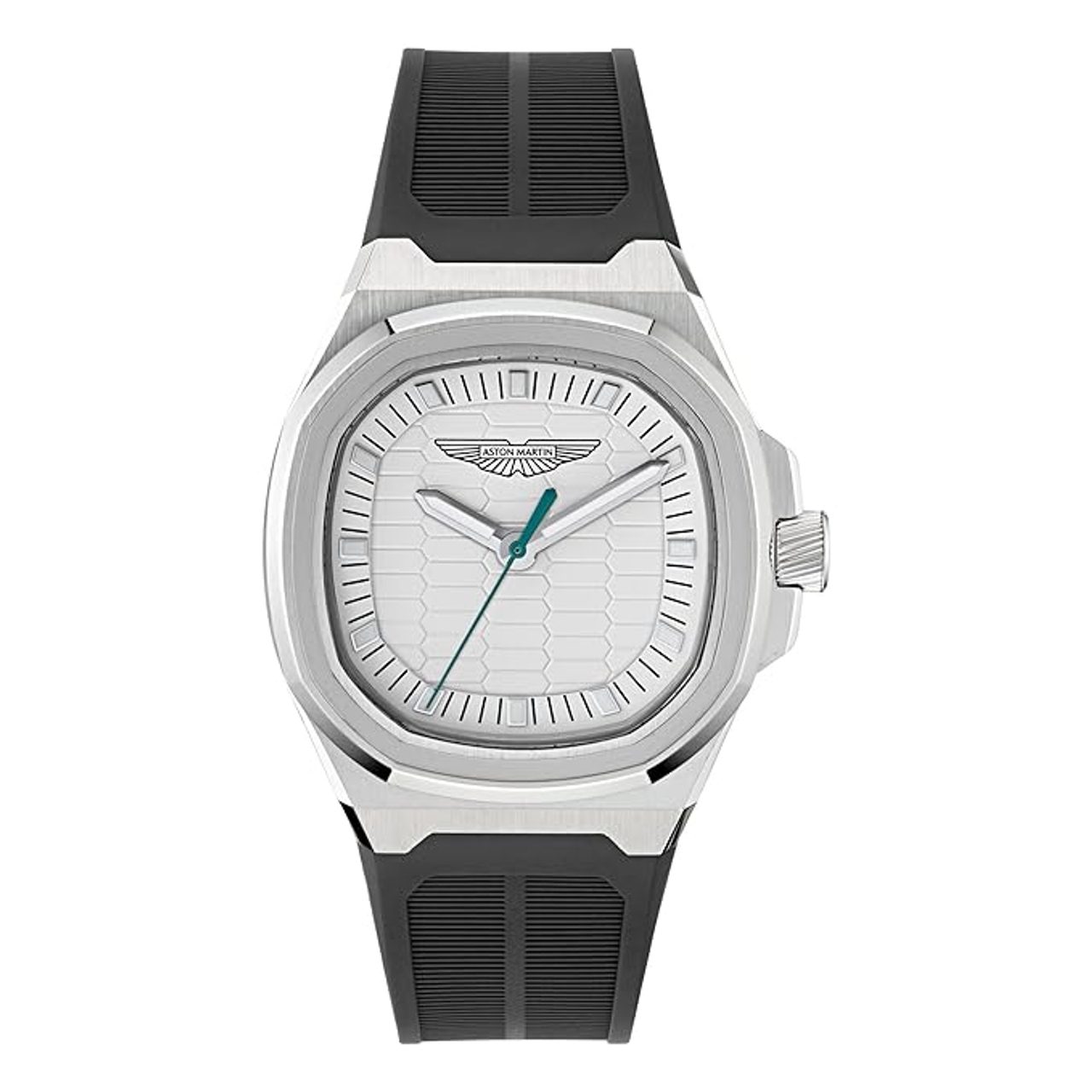 Aston Martin Lagunda Square 40mm Silver-Tone Dial Analog Men Watch - MTIG1F5023E