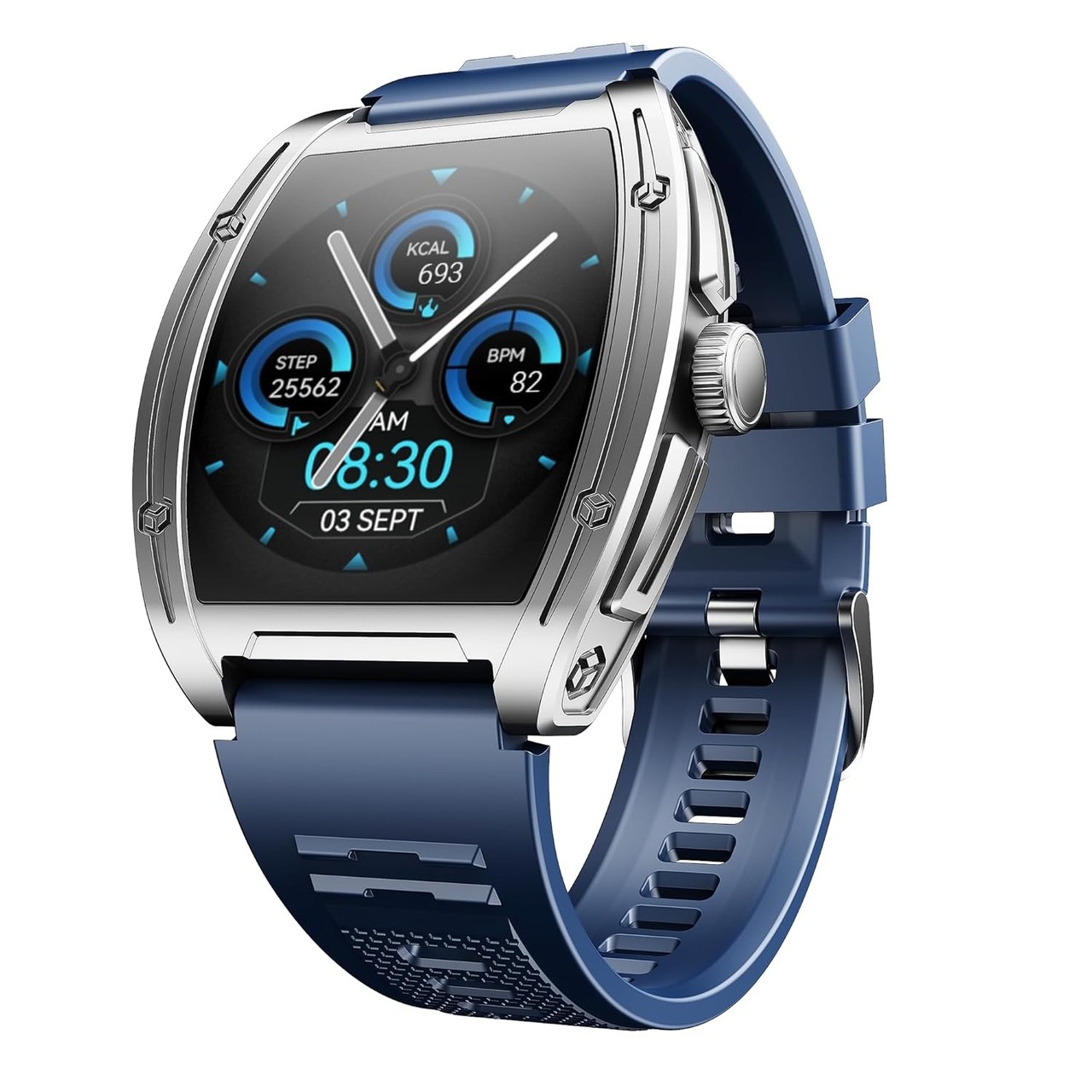 Boat Enigma Ascend PREMIUM SMARTWATCH 1.76”(4.47 cm) HD Display, Functional Crown, BT Calling - Ocean Blue
