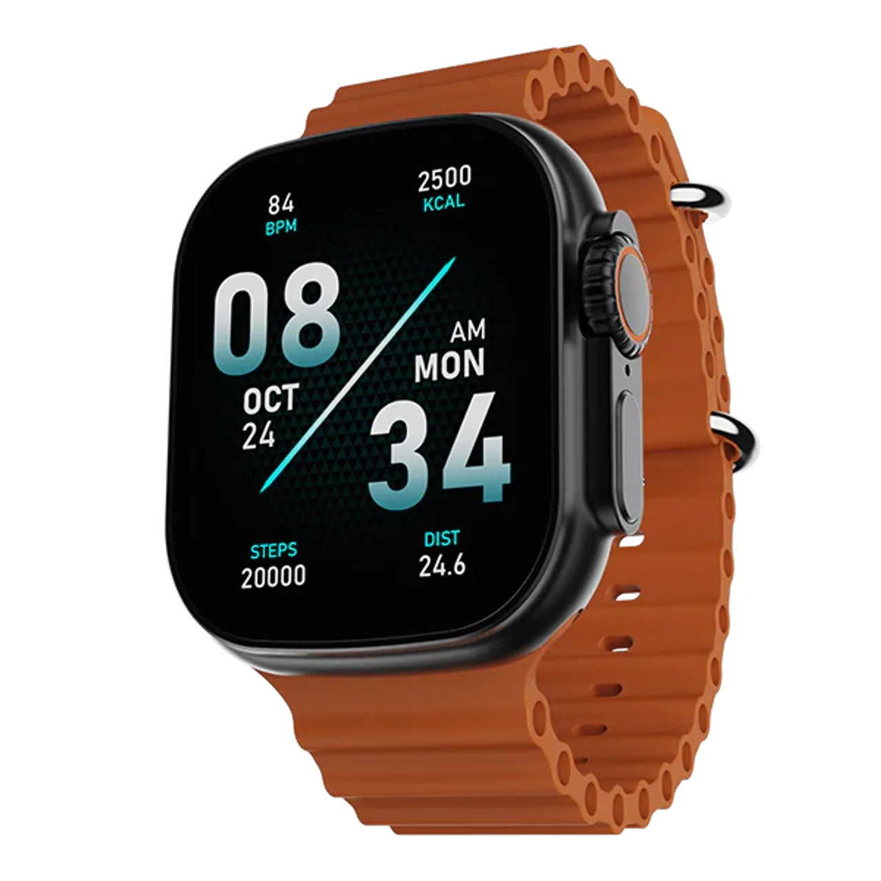 Boat Wave Glory BT Calling Smartwatch with 1.96 inches HD Display (Royal Orange)
