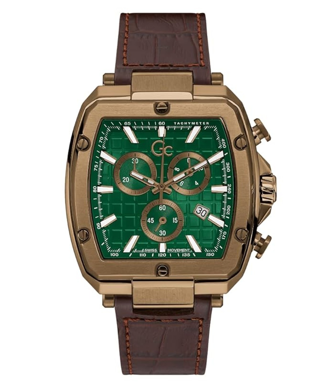 GC Sport Chic Collection Green Dial Swiss Movement Men's Watch - Y83002G5MF