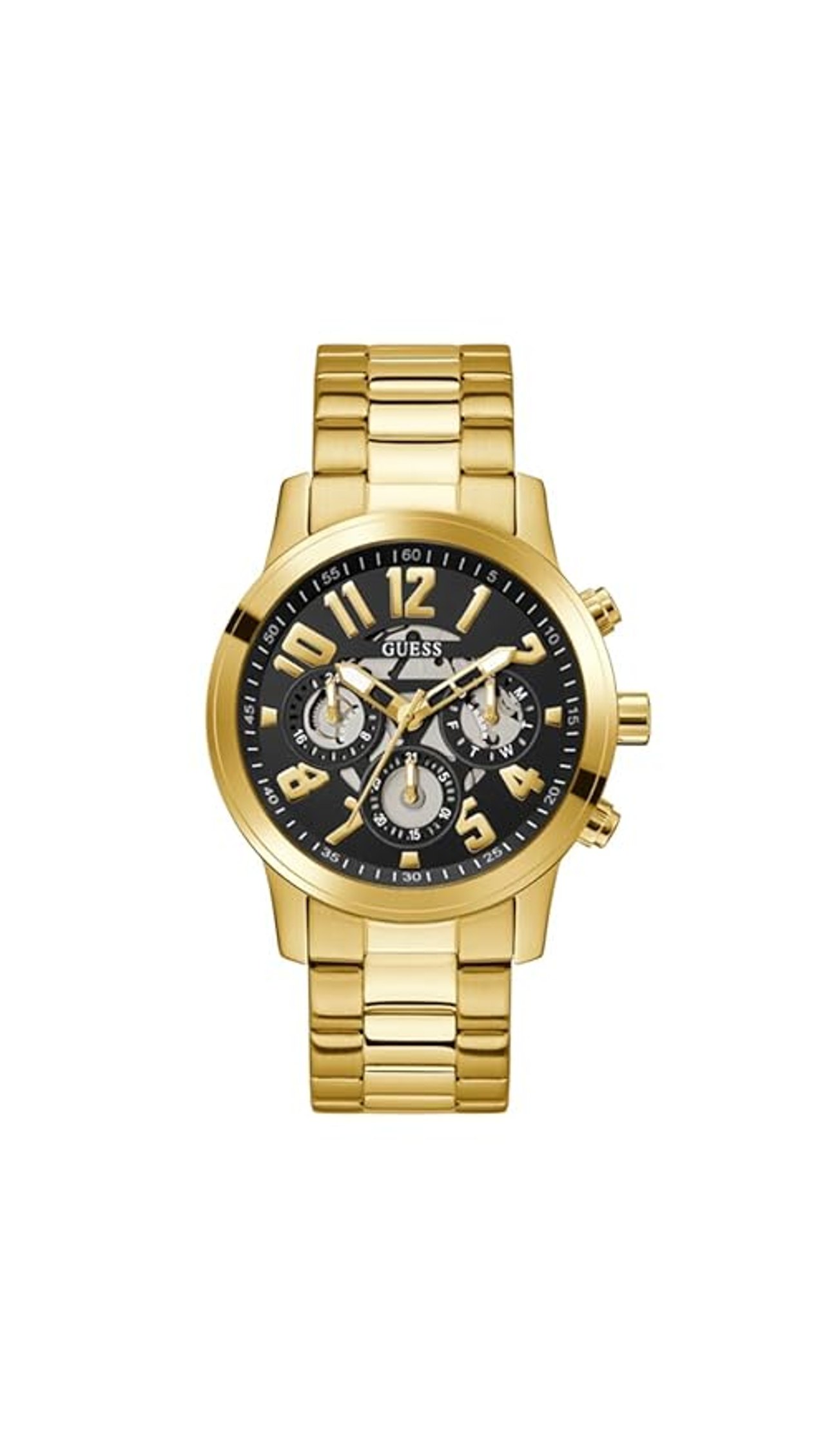 Guess Analog Watch for Men with Round Dial & Water Resistant Man's Wrist Watches (GW0627G2)