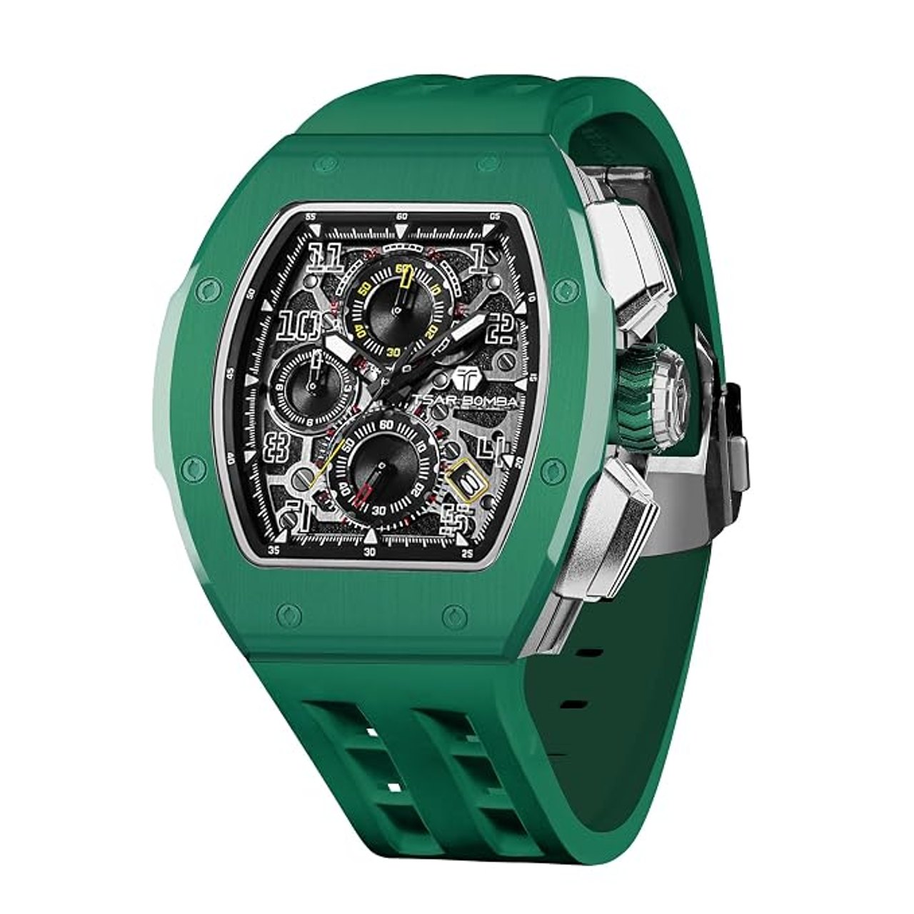 Tsar Bomba Atomic Series, Ceramic Bezel, Watch + Bezel + Crown Set, TB8214Q.1_1C-01GN, Green