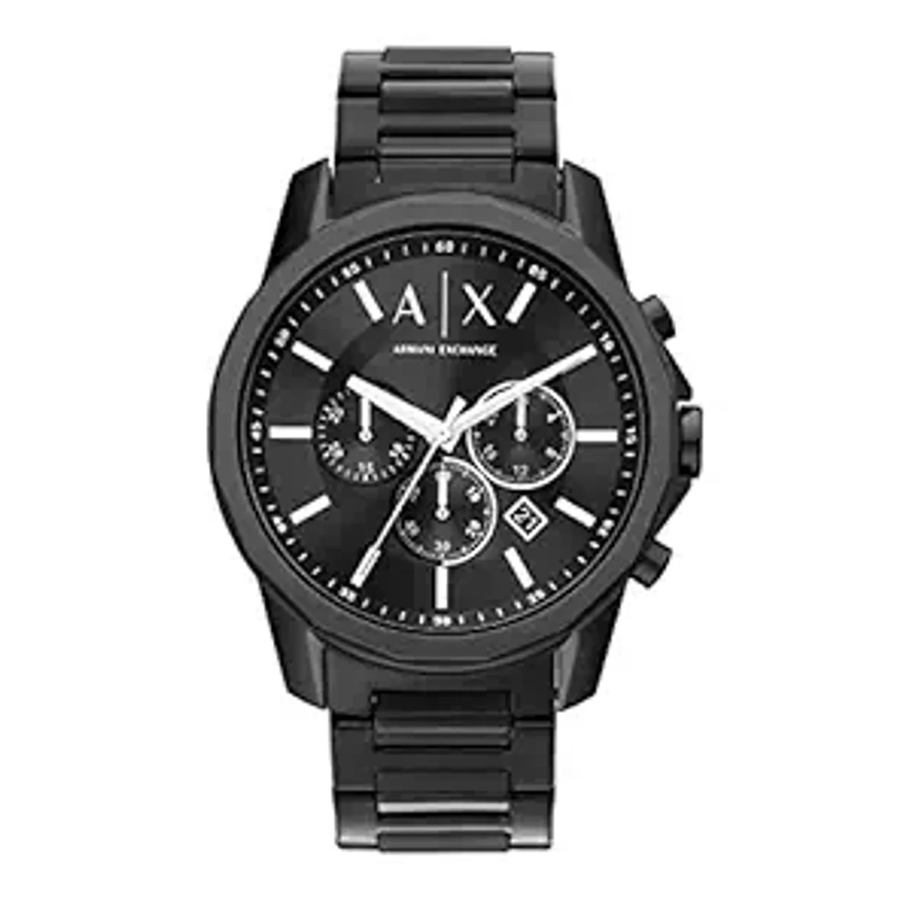 Armani Exchange Stainless Steel Analog Black Dial Men Watch, Black Band (AX1722)