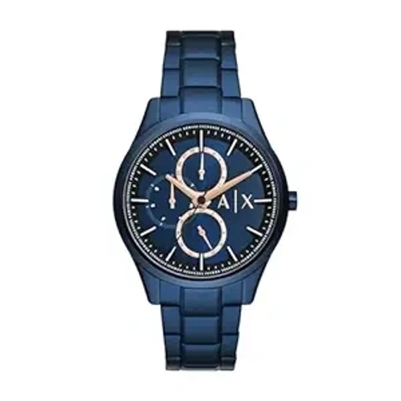 Armani Exchange Stainless Steel Analog Blue Dial Mens Watch, Band Color-Blue (AX1881)