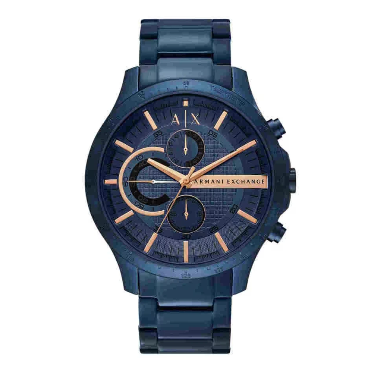 Armani Exchange Mens Blue Dial Stainless Steel Chronograph Watch - (AX2430I)