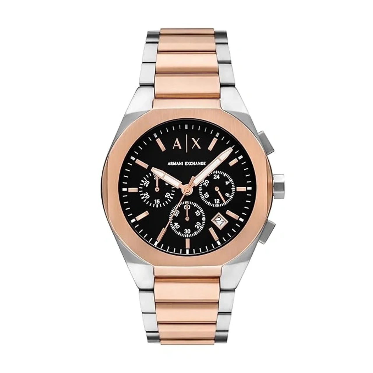 Armani Exchange Stainless Steel Analog Black Dial Mens Watch, Band Color: Multicolor (AX4181)