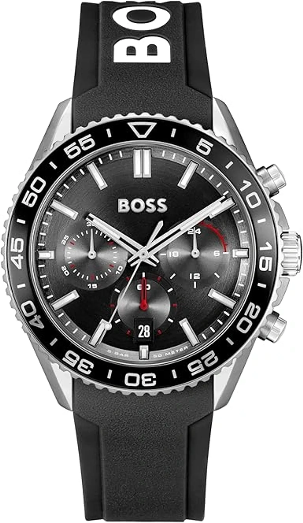 BOSS Mens Premium Fashion Quartz Chronograph Watch, Runner Black (1514141)