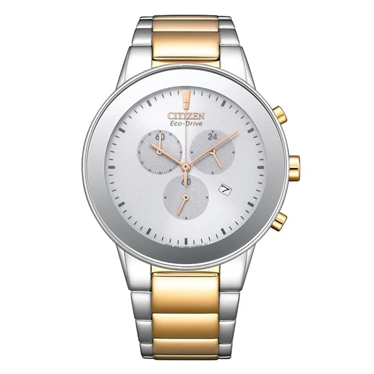Citizen Eco-Drive Analog Mens Stainless Steel Watch Powered by Light - Axiom Collection- (AT2244-84A)
