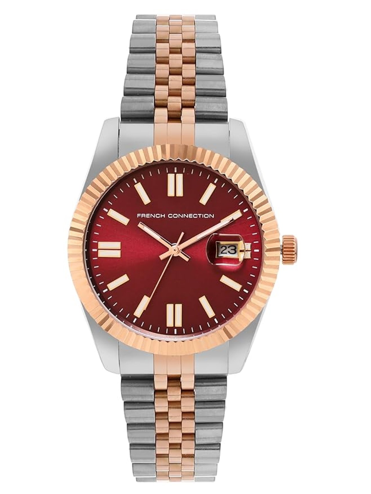 French Connection Men Lumine Maroon Dial Analog Watch - FCP41RTM-M
