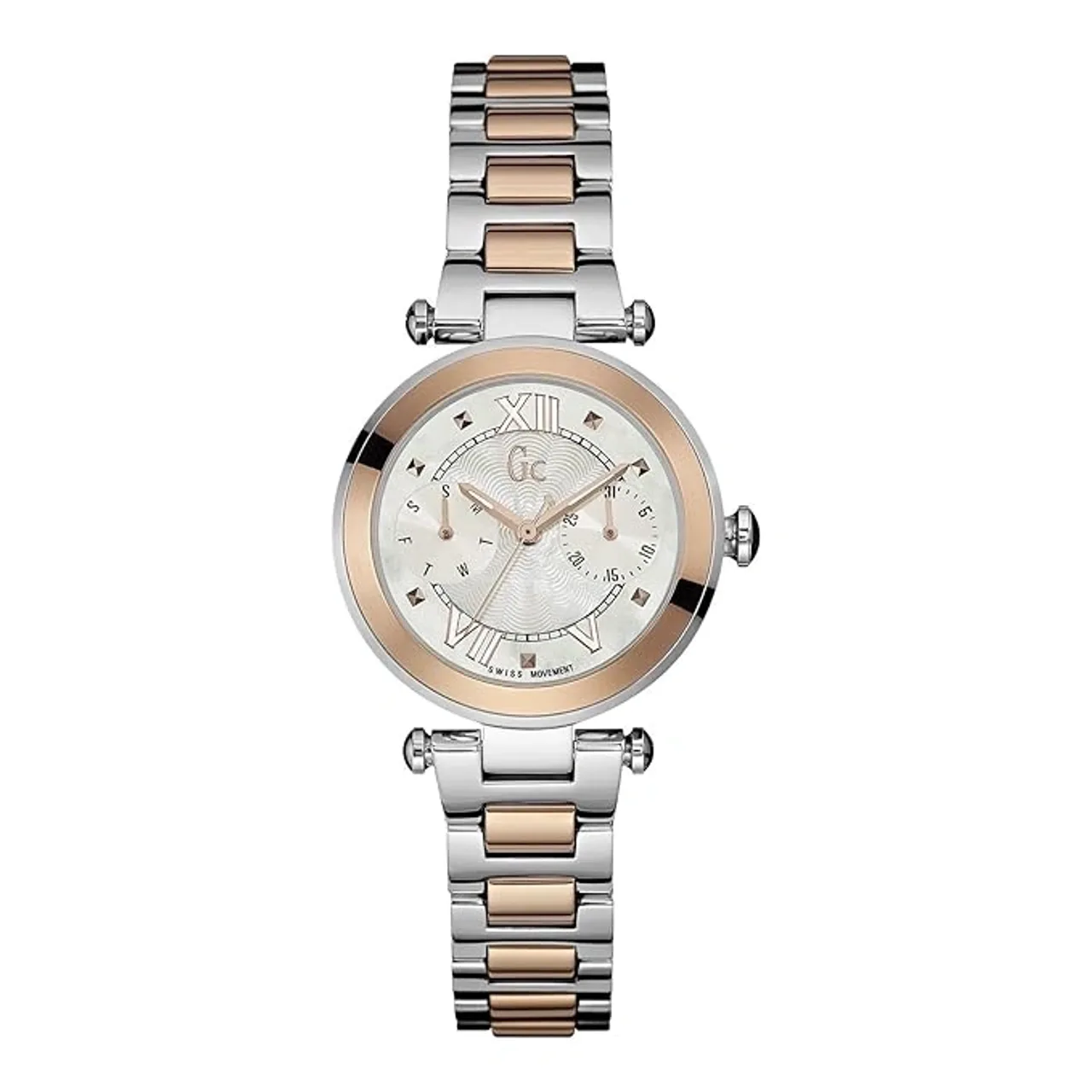 Guess Gc Lady Chic Analog Silver Dial Womens Watch- (Y06002L1)