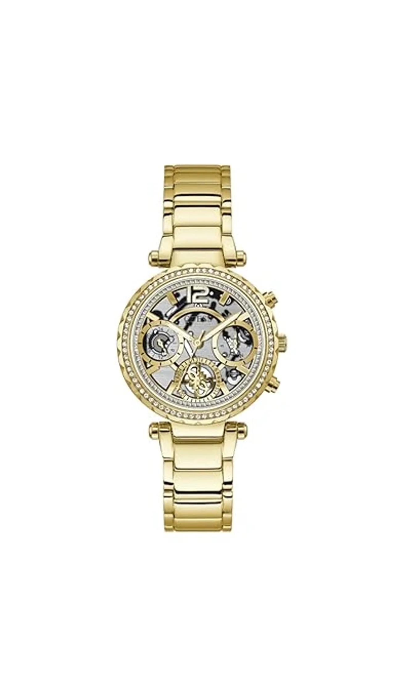 Guess Analog Gold Dial Womens Watch- (GW0403L2)