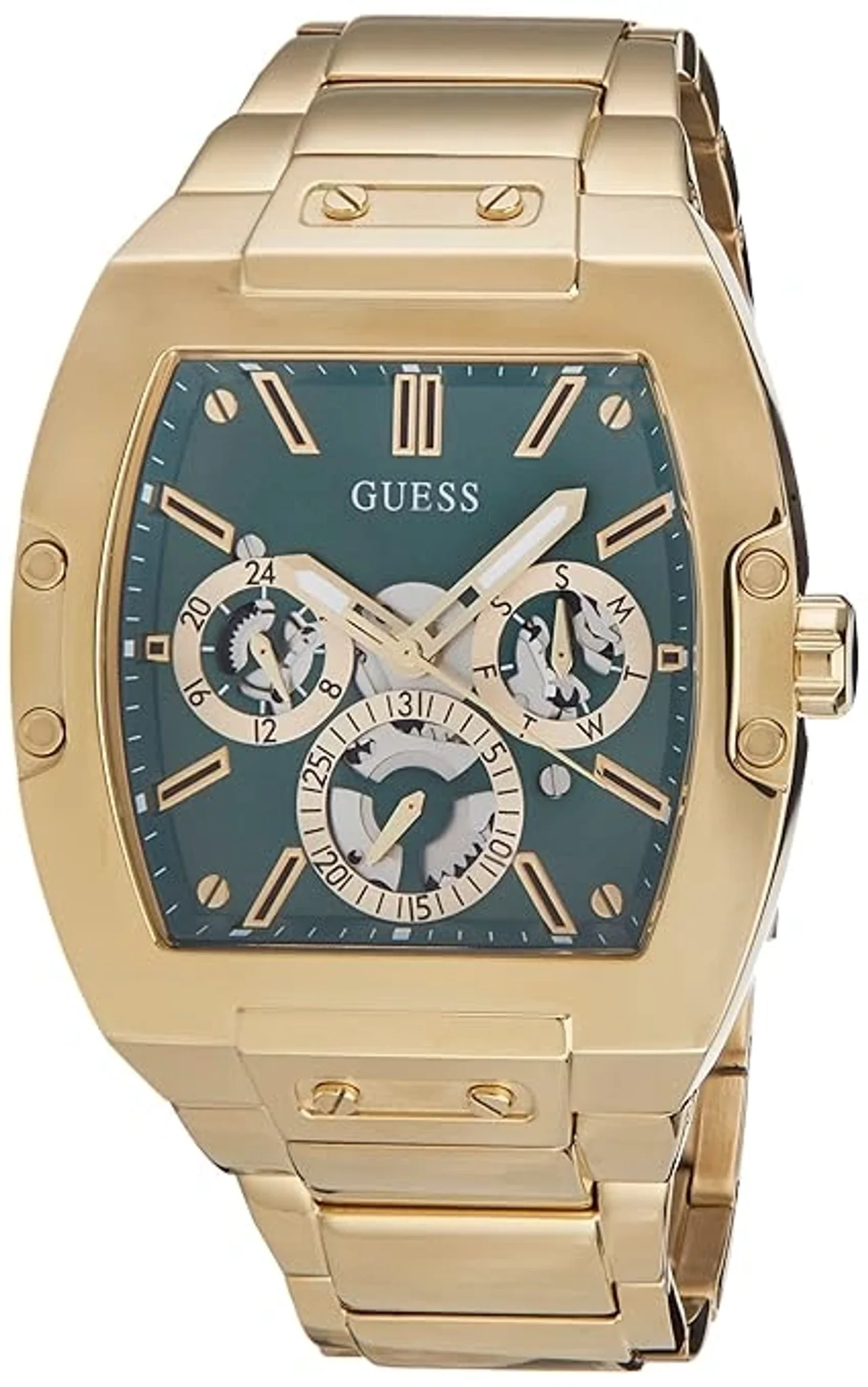 Guess Mens Trend Casual Tonneau Diamond 43mm Watch (GW0456G3)